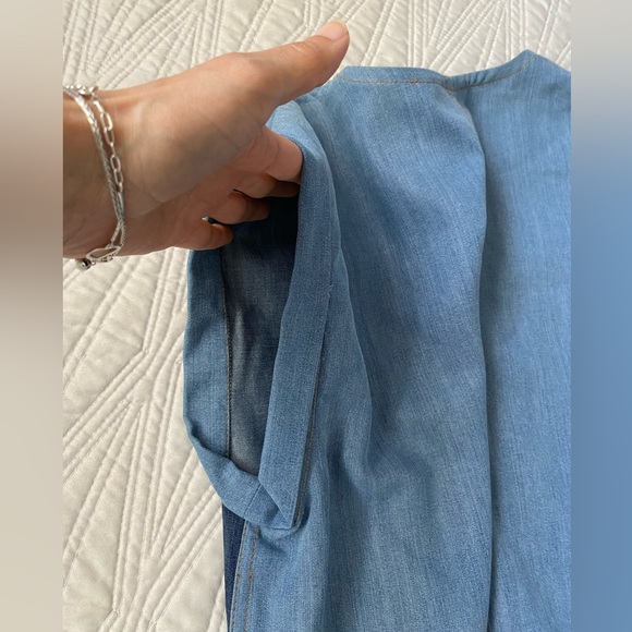ALL SAINTS Kinney Dress Blue Chambray Denim - Picture 6 of 8